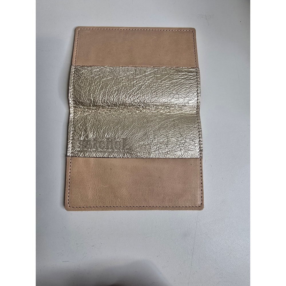 Satchel Savannah Leather Passport Cover Tan Gold Handmade Travel Wallet